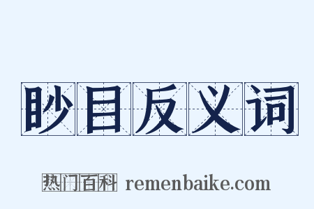 眇目反义词是什么意思的图片